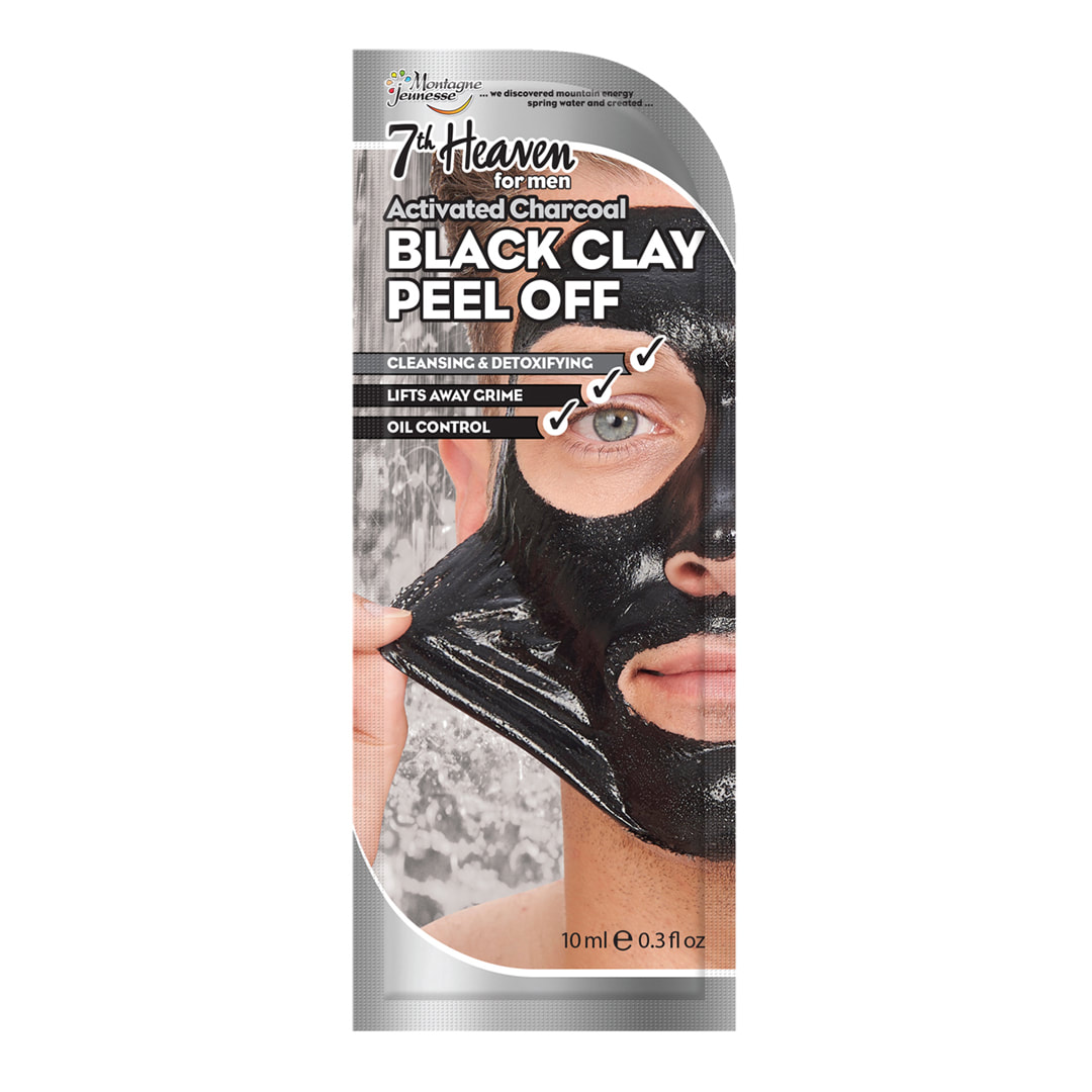 Men's Activated Charcoal Black Clay Peel Off